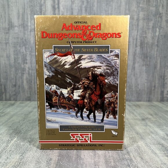 Advanced Dungeons & Dragons: Secret of the Silver Blades 1990 Tandy PC Big Box - Picture 1 of 16